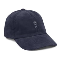 Image 4 of Embroidered Rose Corduroy Cap