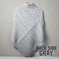 Image 4 of Luna Cozy Cable-Knit Button Poncho