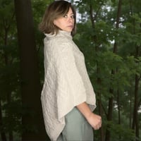 Image 17 of Luna Cozy Cable-Knit Button Poncho