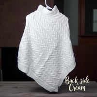 Image 6 of Luna Cozy Cable-Knit Button Poncho