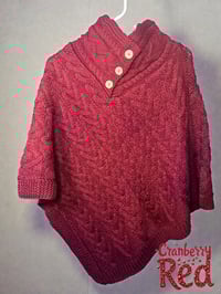 Image 7 of Luna Cozy Cable-Knit Button Poncho