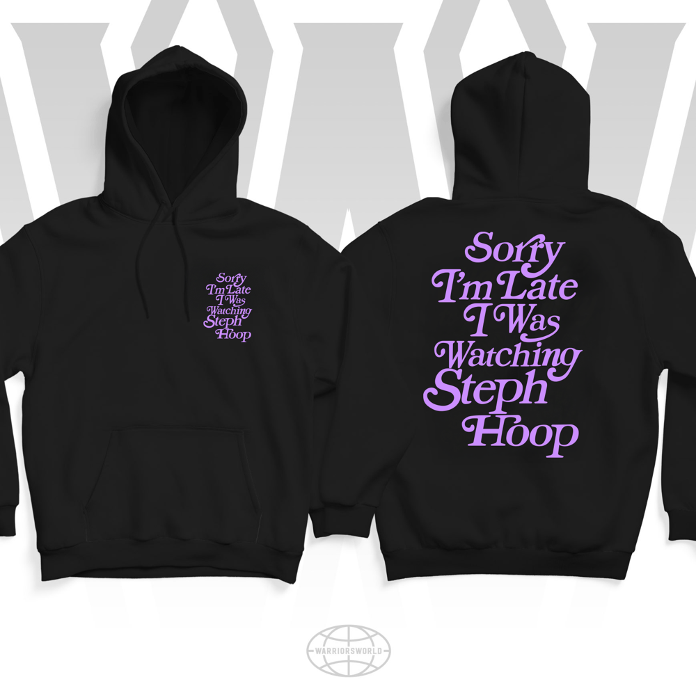 Sorry I’m Late… (Black/Purple Hoodie)