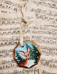 Image 2 of Graceful Winter Deer -Luxury Christmas Ornament 