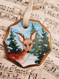 Image 1 of Graceful Winter Deer -Luxury Christmas Ornament 