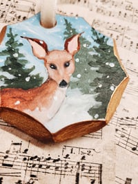 Image 3 of Graceful Winter Deer -Luxury Christmas Ornament 