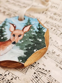 Image 4 of Graceful Winter Deer -Luxury Christmas Ornament 