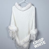 Image 2 of “Winter Luxe Faux Fur Fringe Poncho”