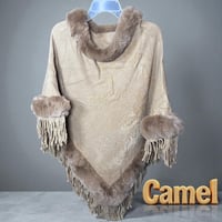 Image 4 of “Winter Luxe Faux Fur Fringe Poncho”