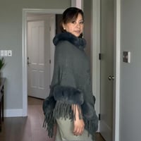 Image 8 of “Winter Luxe Faux Fur Fringe Poncho”
