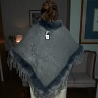 Image 7 of “Winter Luxe Faux Fur Fringe Poncho”