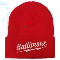 Baltimore Bolt Beanie red/white