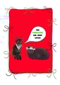 Free Purlestine Catmas Card 