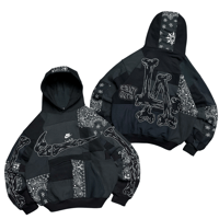 Image 1 of Black bandana cut&paste ( M oversize )