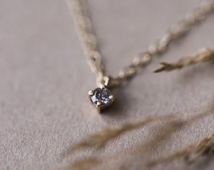 Image of 9ct gold salt and pepper diamond necklace