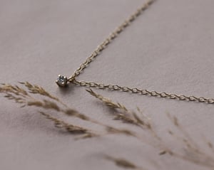 Image of 9ct gold salt and pepper diamond necklace