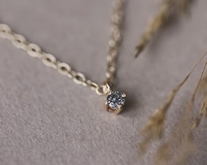 Image of 9ct gold salt and pepper diamond necklace