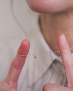 Image of 9ct gold salt and pepper diamond necklace