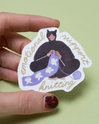 Image 1 of Sticker Emotional support knitting