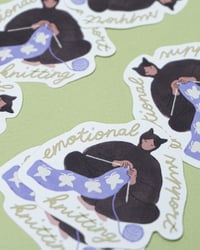 Image 2 of Sticker Emotional support knitting