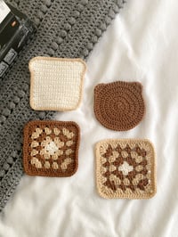Image 1 of autumn series 🍂 set of crochet coasters
