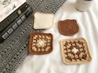 Image 2 of autumn series 🍂 set of crochet coasters