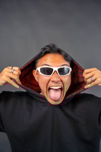 Image 3 of  KISSES OVERSIZED BOXY HOODIE ( BLACK )