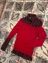 Image 4 of Amaya Arzuaga early 00s faux shirt sweater