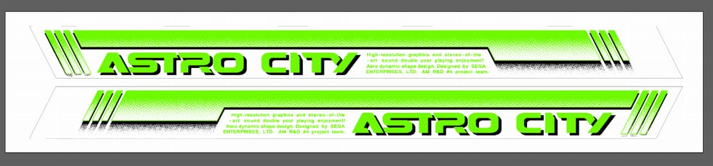 Image of SEGA Astro City: Candy Cabinet UV Reactive Side Art