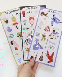 Image 1 of Trio sticker sheets The Gardeners / The rebels / The artists