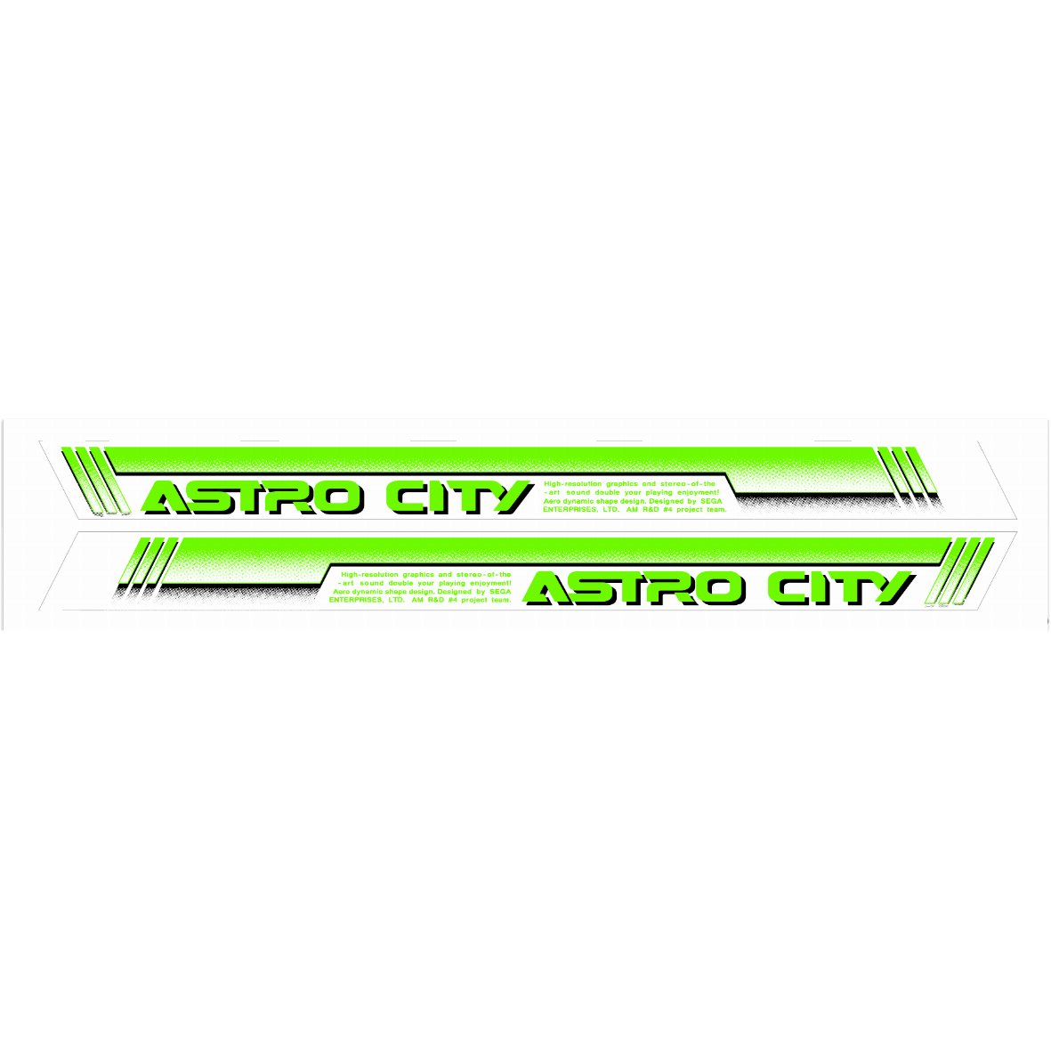 ASTRO シーグリ　タイムカプセル SEGA Astro City: Candy Cabinet UV Reactive Neon Side Art