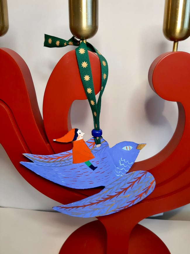 Golden Bird ~ Handmade Yuletide decoration 