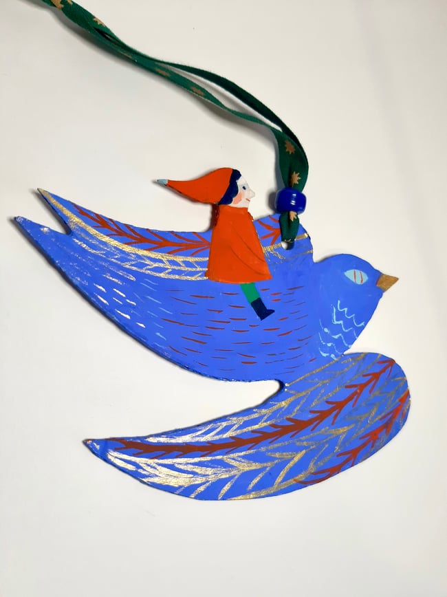 Golden Bird ~ Handmade Yuletide decoration 