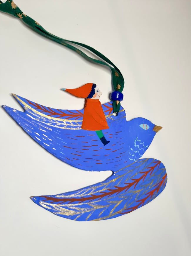 Golden Bird ~ Handmade Yuletide decoration 