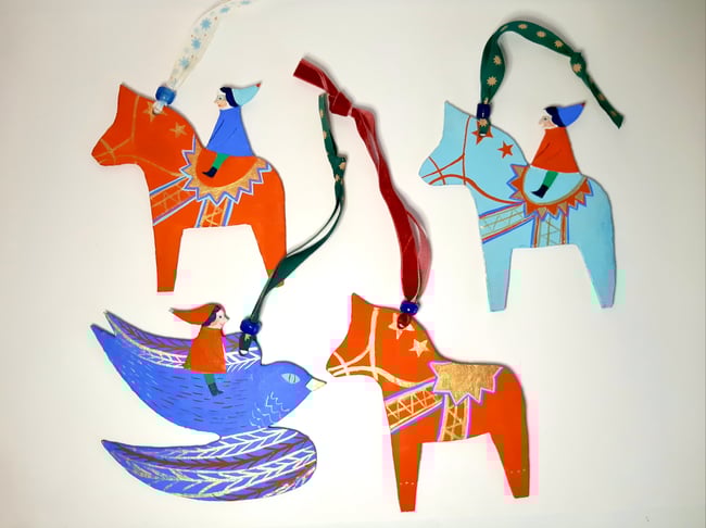 Golden Bird ~ Handmade Yuletide decoration 