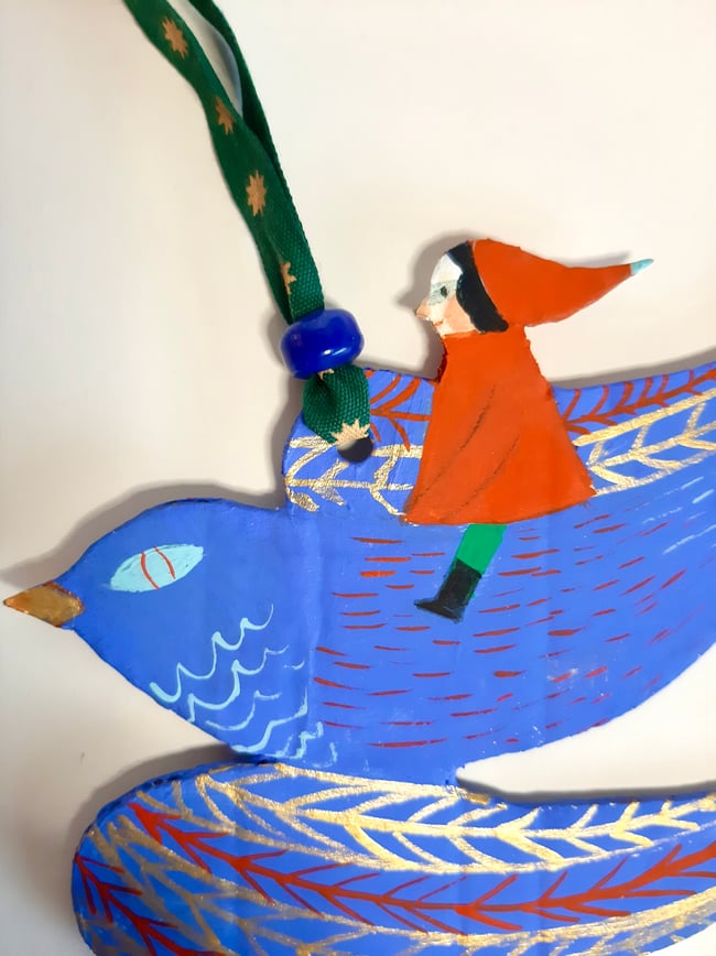 Golden Bird ~ Handmade Yuletide decoration 