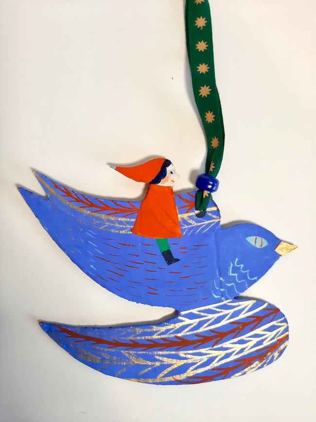 Golden Bird ~ Handmade Yuletide decoration 