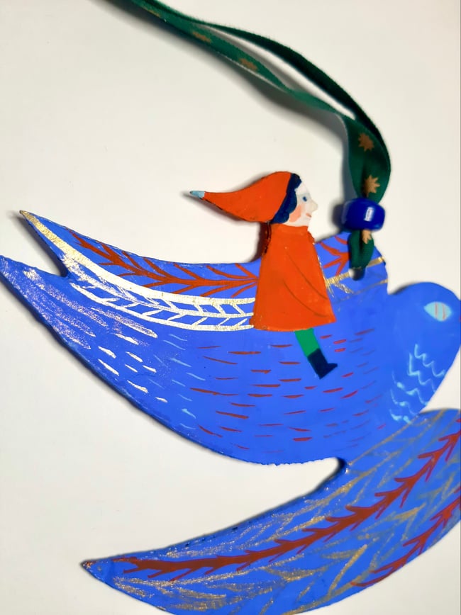 Golden Bird ~ Handmade Yuletide decoration 