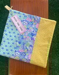 Image 1 of Potholder, Liberty of London Print, Pinks, Mint, Blue