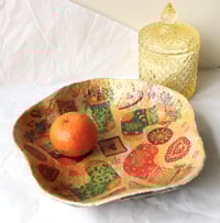 Image 1 of Handmade Christmas Papier-Mâché Bowl | Festive Holiday Décor