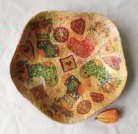 Image 2 of Handmade Christmas Papier-Mâché Bowl | Festive Holiday Décor
