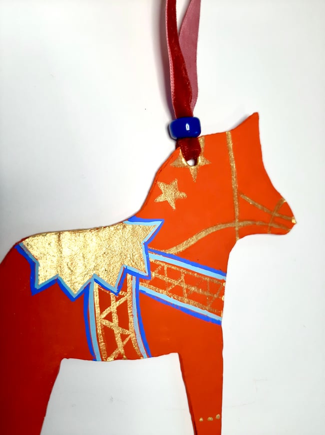 Dala Horse ~ Handmade Yuletide decoration 