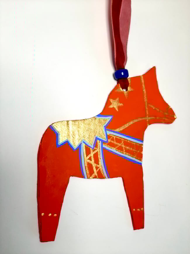 Dala Horse ~ Handmade Yuletide decoration 