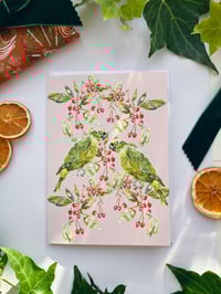 Image 1 of Yuletide Parrots Christmas Card