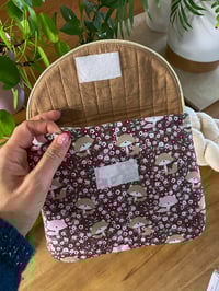 Image 5 of Pochette plate pour accessoires tricot, crochet ou broderie: Petits renards roses