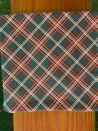 Image 4 of Potholder, Christmas Fox, Colors are Dark Green, Melon, Mint Green