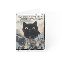 Image 1 of CHRISTMAS CARD: Yule Cat 10 card pack