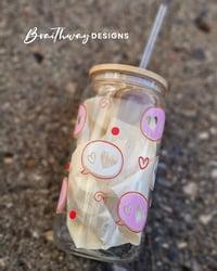 LOVE MESSAGES FULL WRAP  CAN GLASS SET