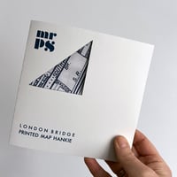 Image 3 of London Bridge Printed Vintage Map Cotton Handkerchief 