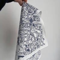 Image 2 of London Bridge Printed Vintage Map Cotton Handkerchief 