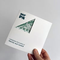 Image 3 of London Piccadilly Vintage Map Printed Cotton Handkerchief